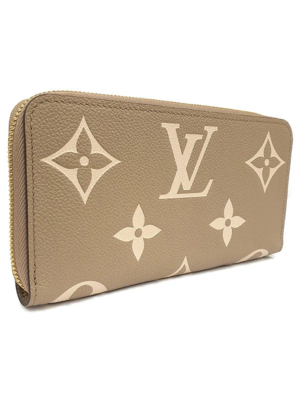 Louis Vuitton Bicolor Wallet Long Zippy Empreinte Zipper Round Monogram Brown